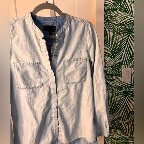 Vince Womens Chambray Patch Pocket Shirt XS - Picture 2 of 11